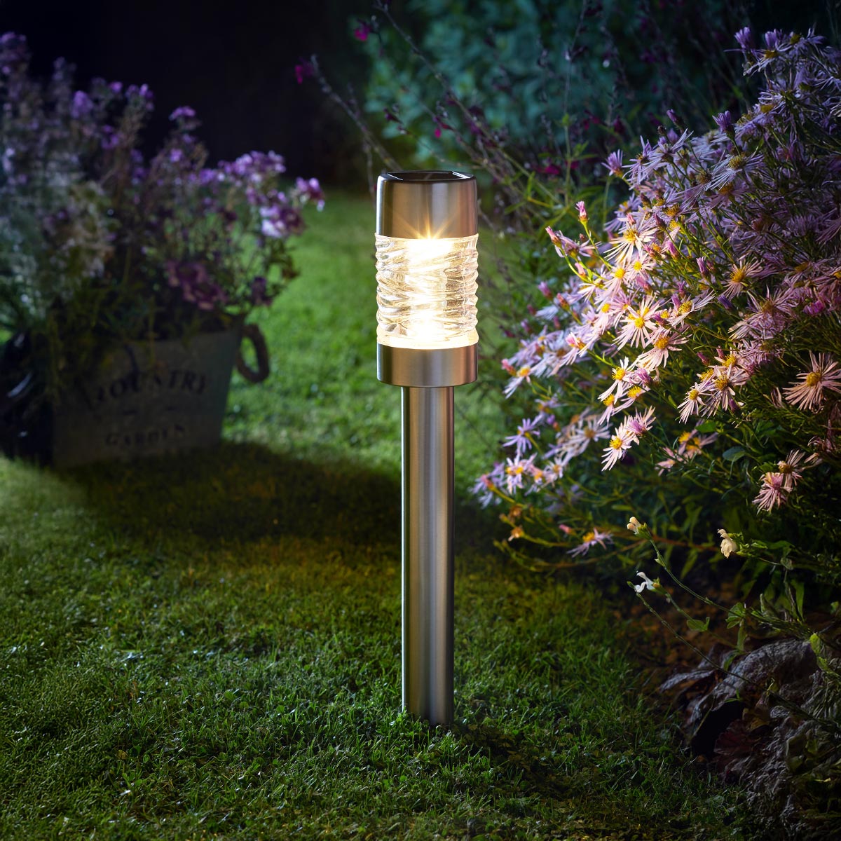 Martello Solar Stake Light Stainless Steel 57cm