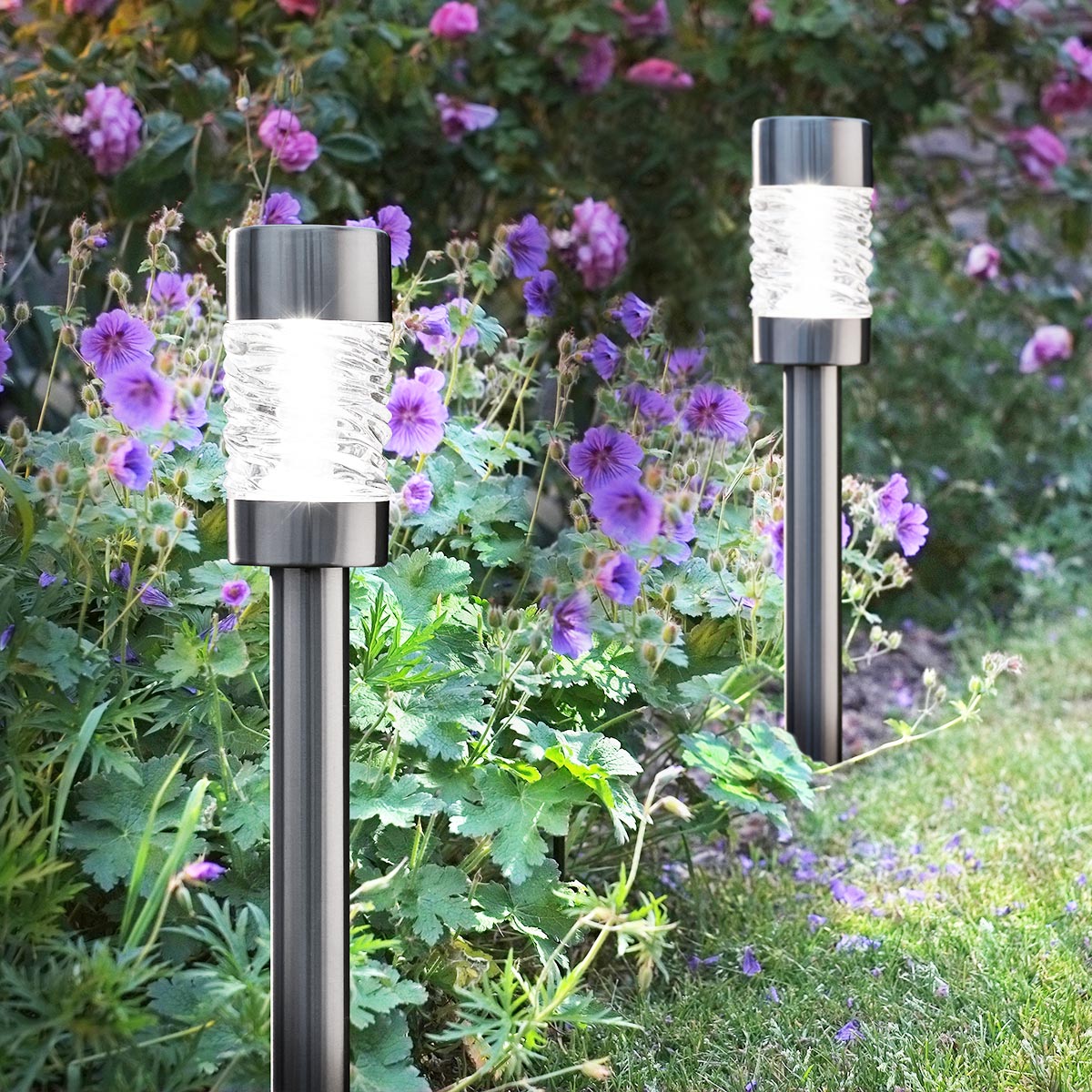 Martello Solar Stake Light Stainless Steel 57cm