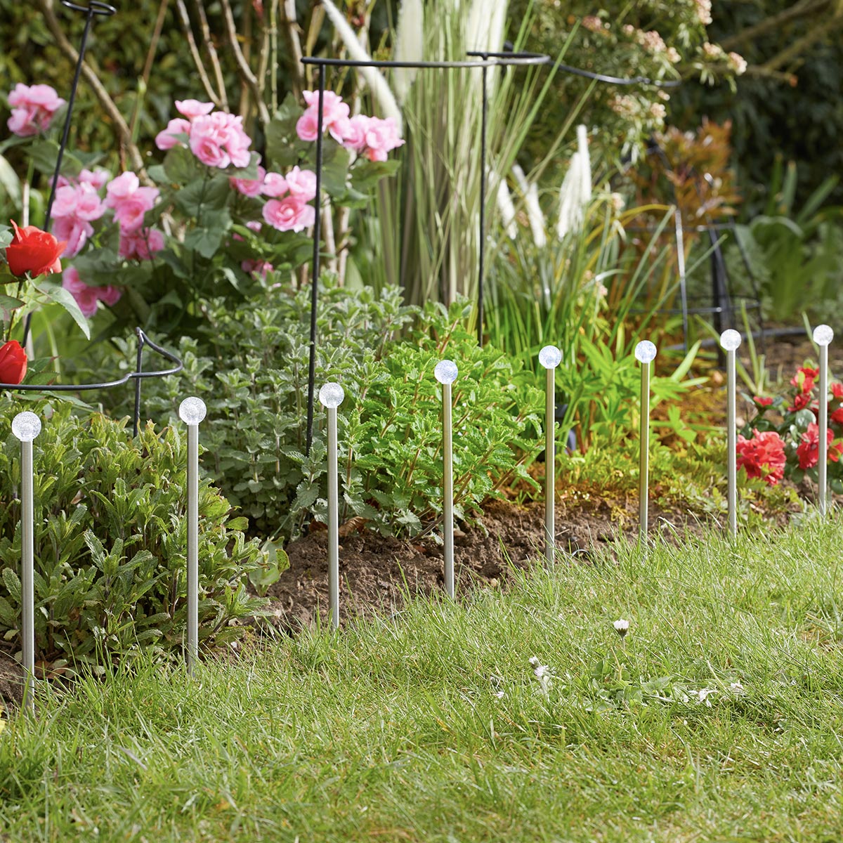 10 GlowBall Solar Stake Lights 44cm