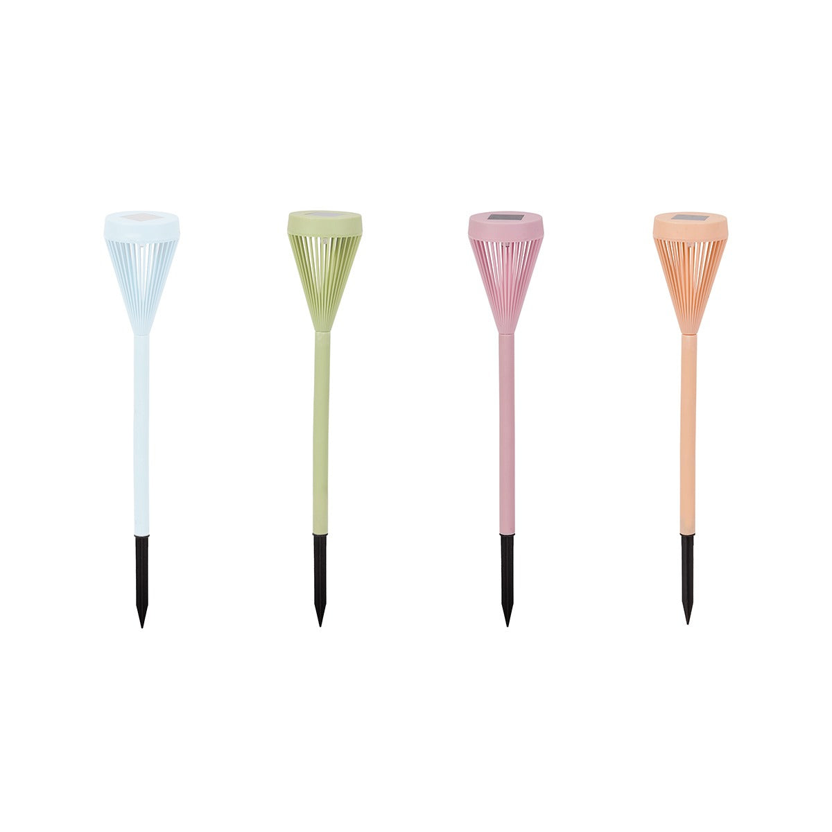4 Pastel Solar Stake Lights 43cm