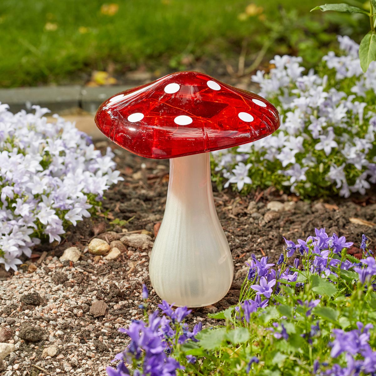 Toadstool Mushroom Solar Light Stake 23cm