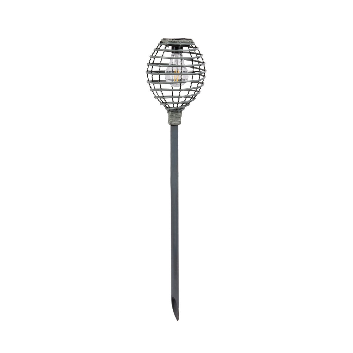 Lumina Solar Torch Stake Light Woven Rattan Effect 70cm