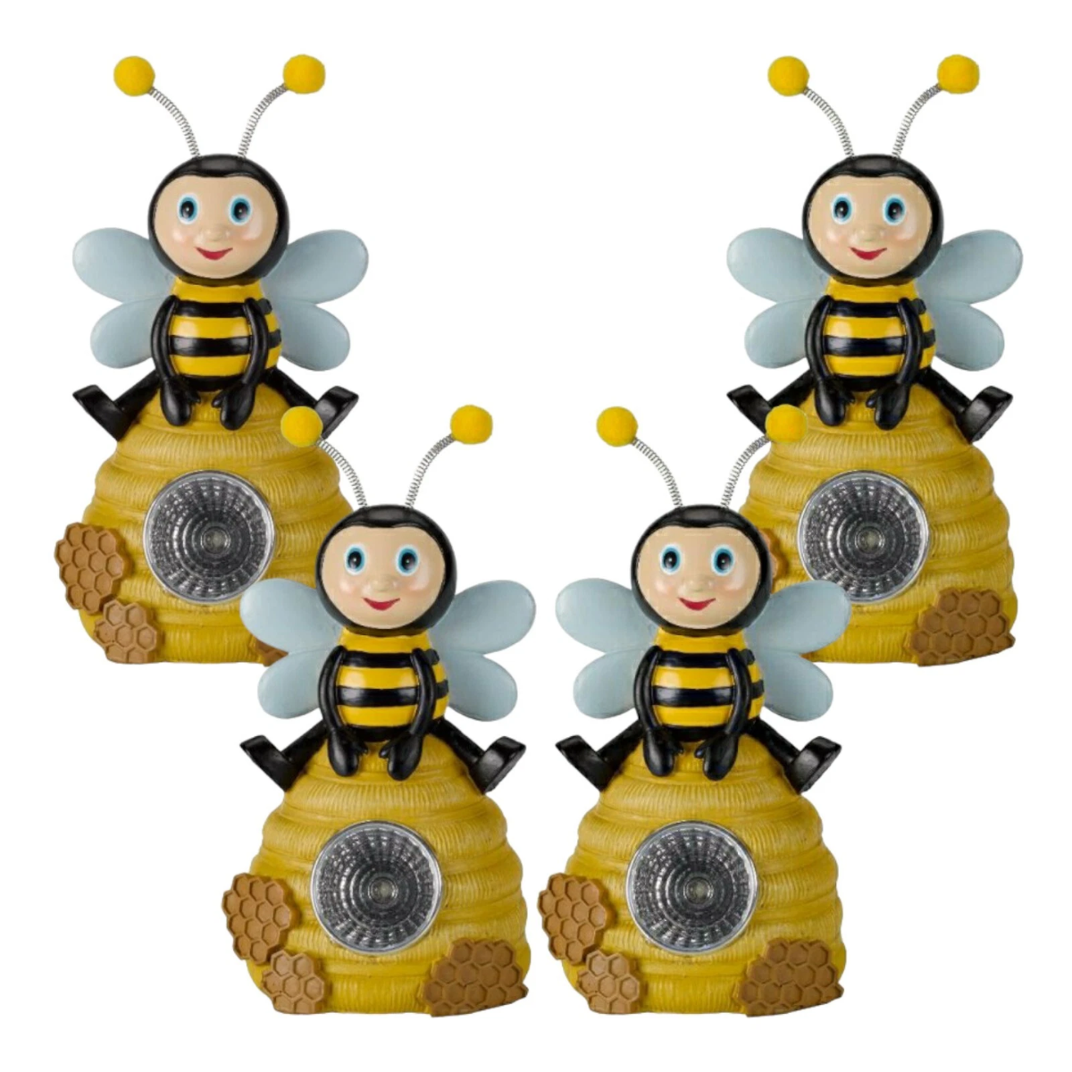4 Pack Bee Solar Spotlights 16cm