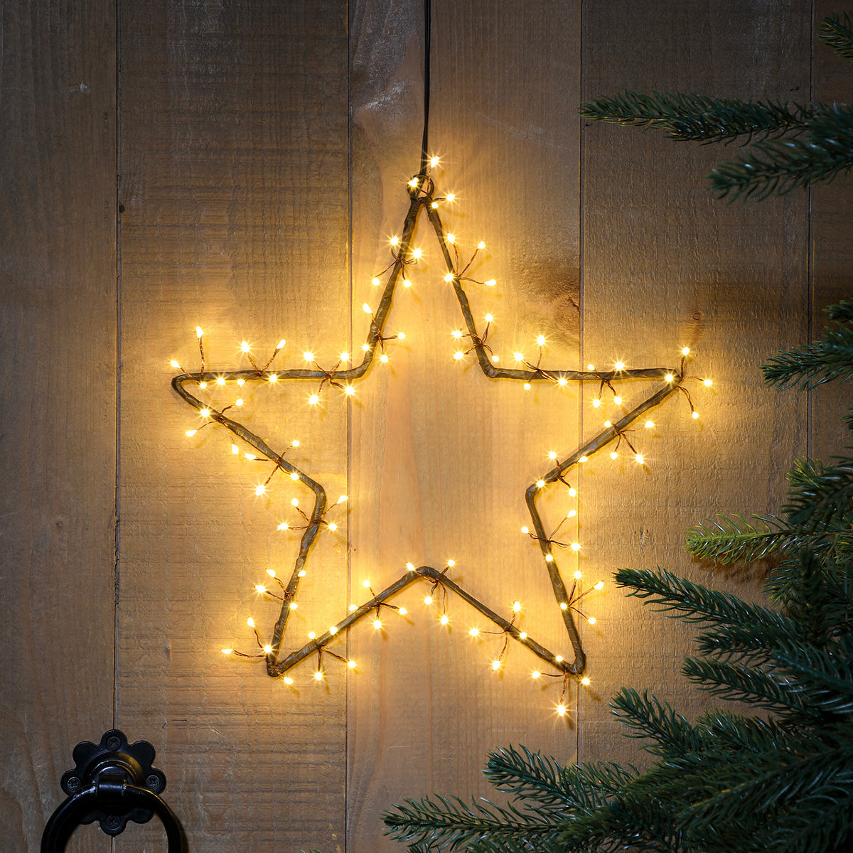 30cm Warm White Cluster Star Light Christmas Window Decoration