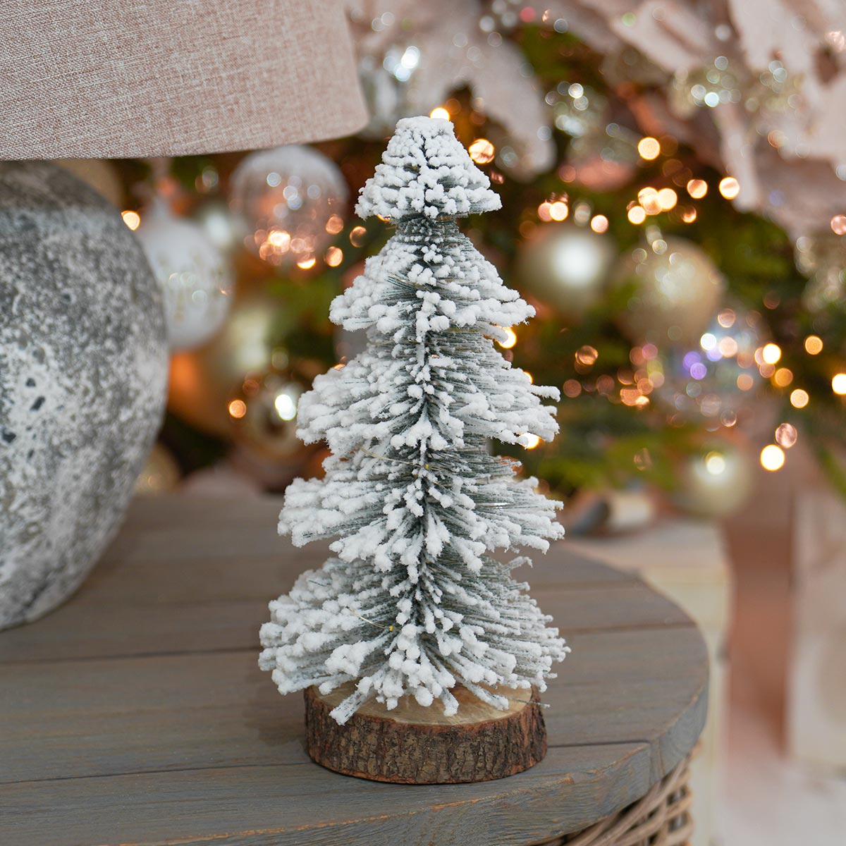 31cm Snowy Battery LED Table Top Christmas Tree