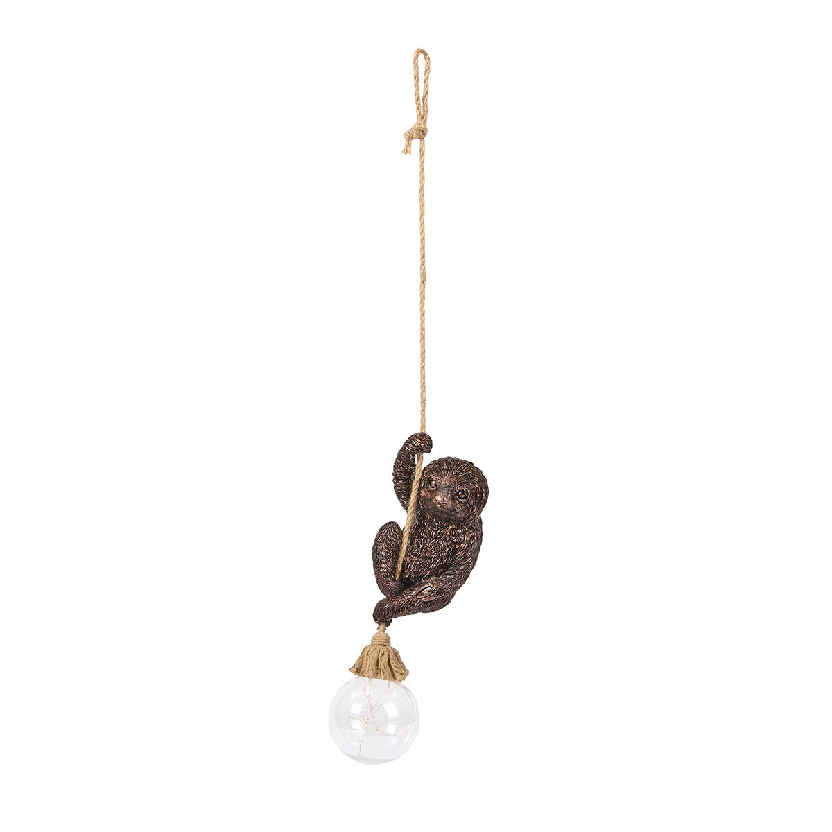 Hanging Solar Light Swinging Sloth Rope Light