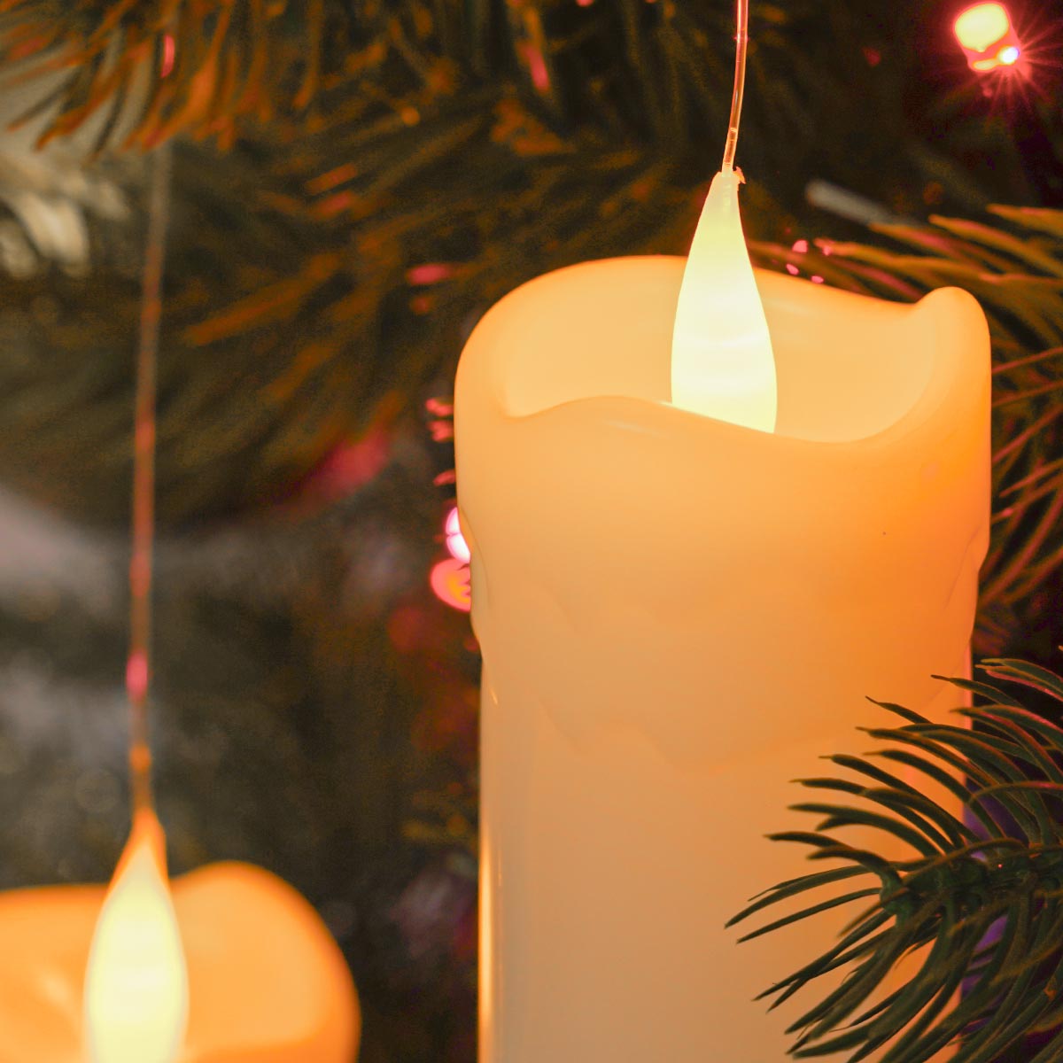 5 Ivory Dripping Wax LED Floating Candles With Remote Control