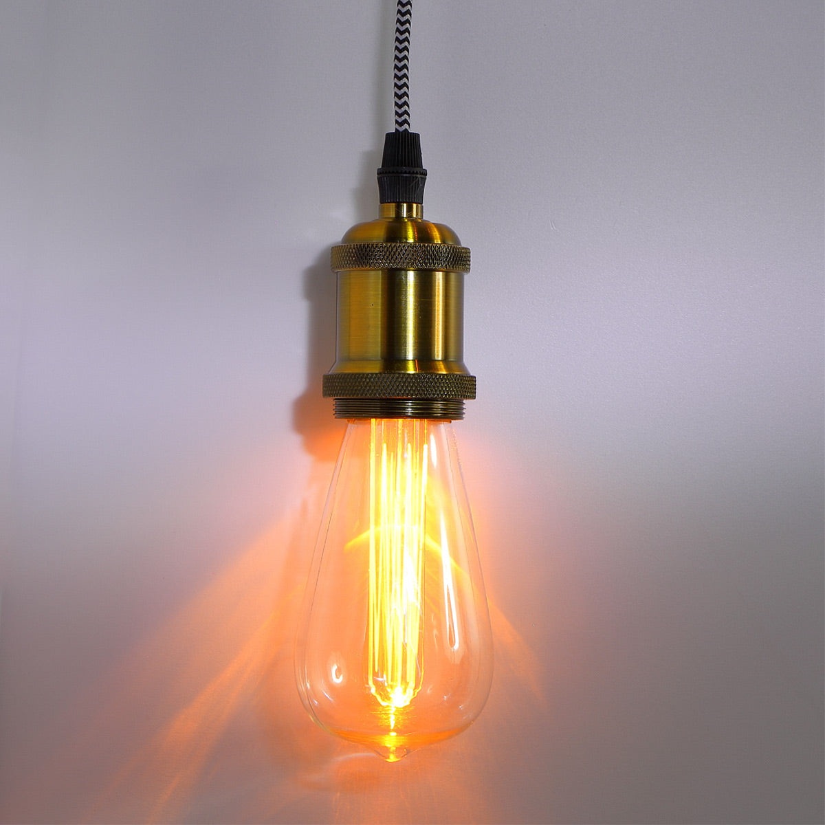1.8m Outdoor Battery Hanging Pendant Festoon Bulb Light, 6 Pack