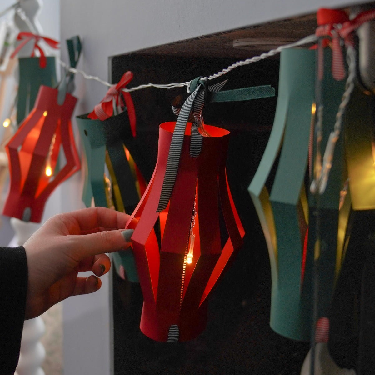 Battery DIY Paper Lantern Christmas Fairy Lights