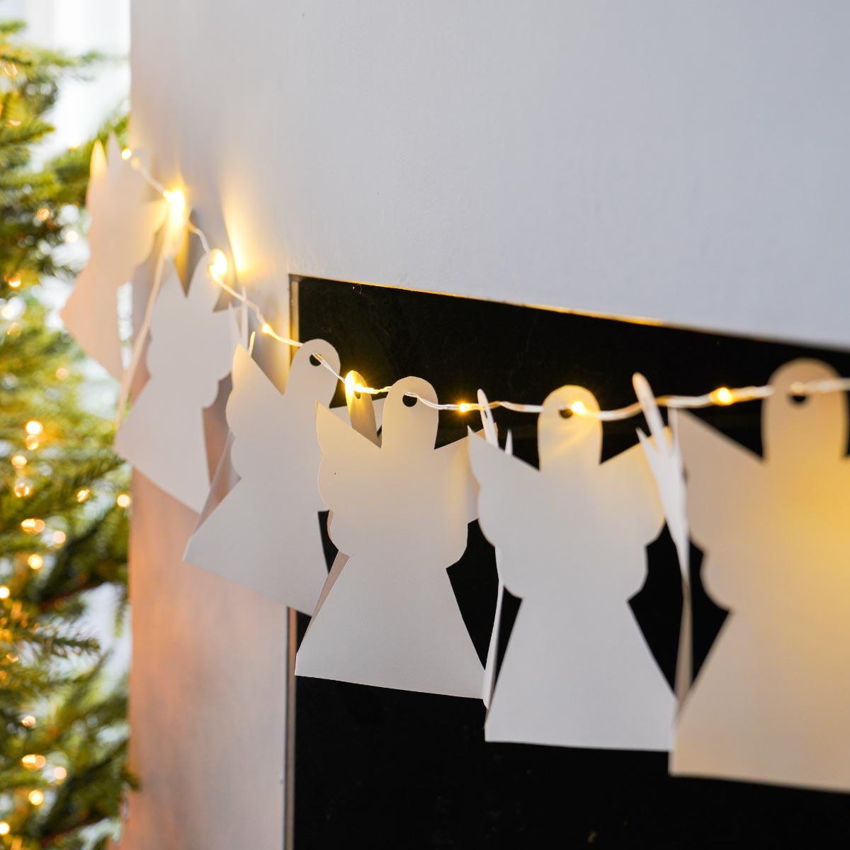 Battery DIY Paper Angel Christmas Fairy Lights