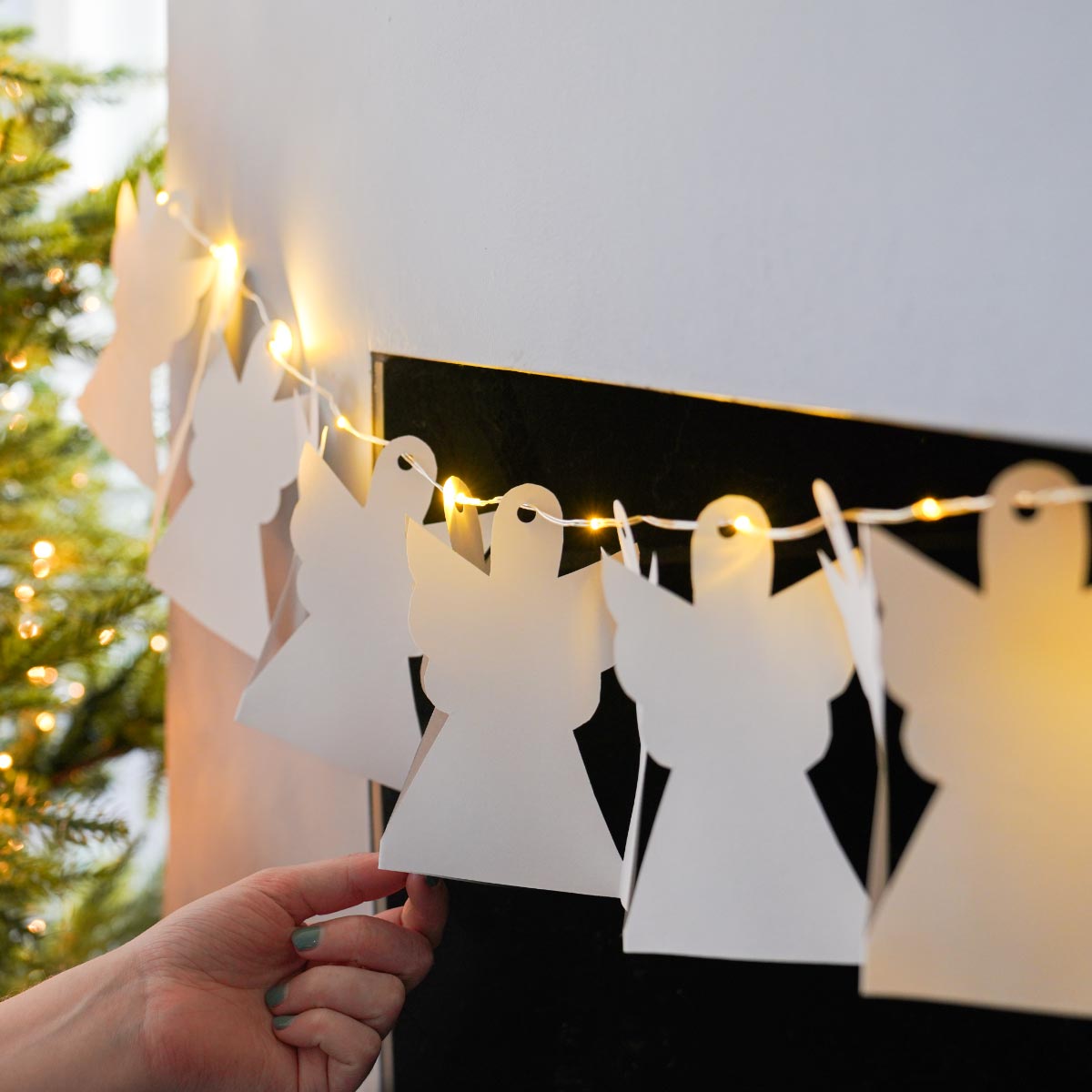 Battery DIY Paper Angel Christmas Fairy Lights