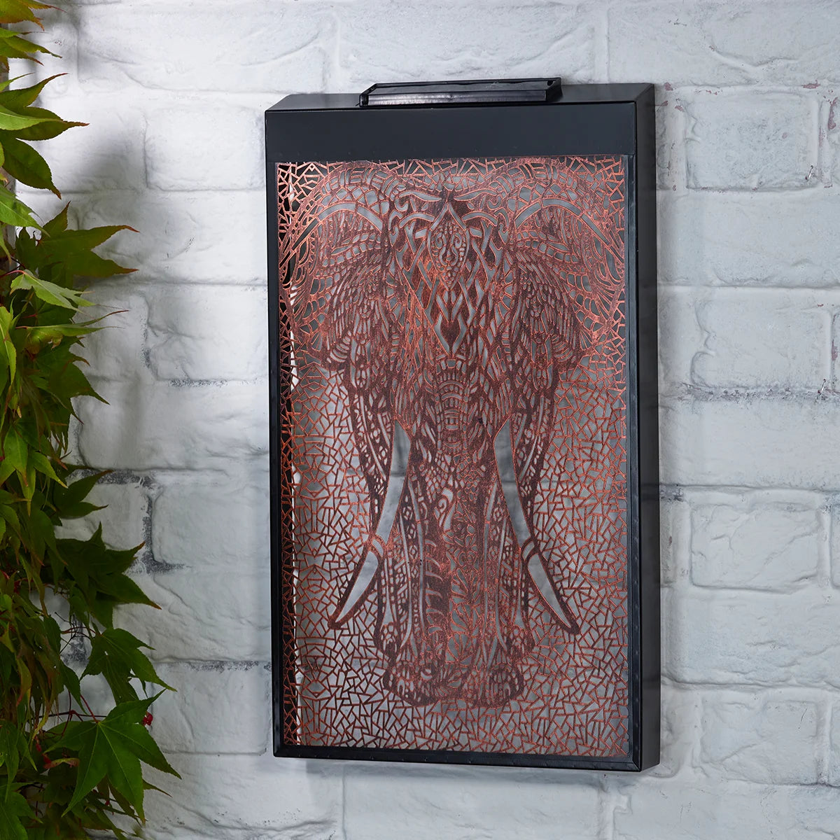 Elephant Solar Wall Art Garden Light 50cm