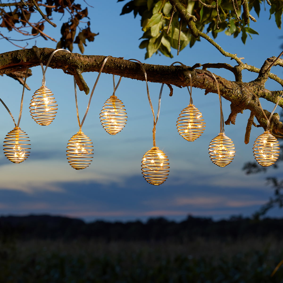 1.8m Solar Spiralites Fairy Lights