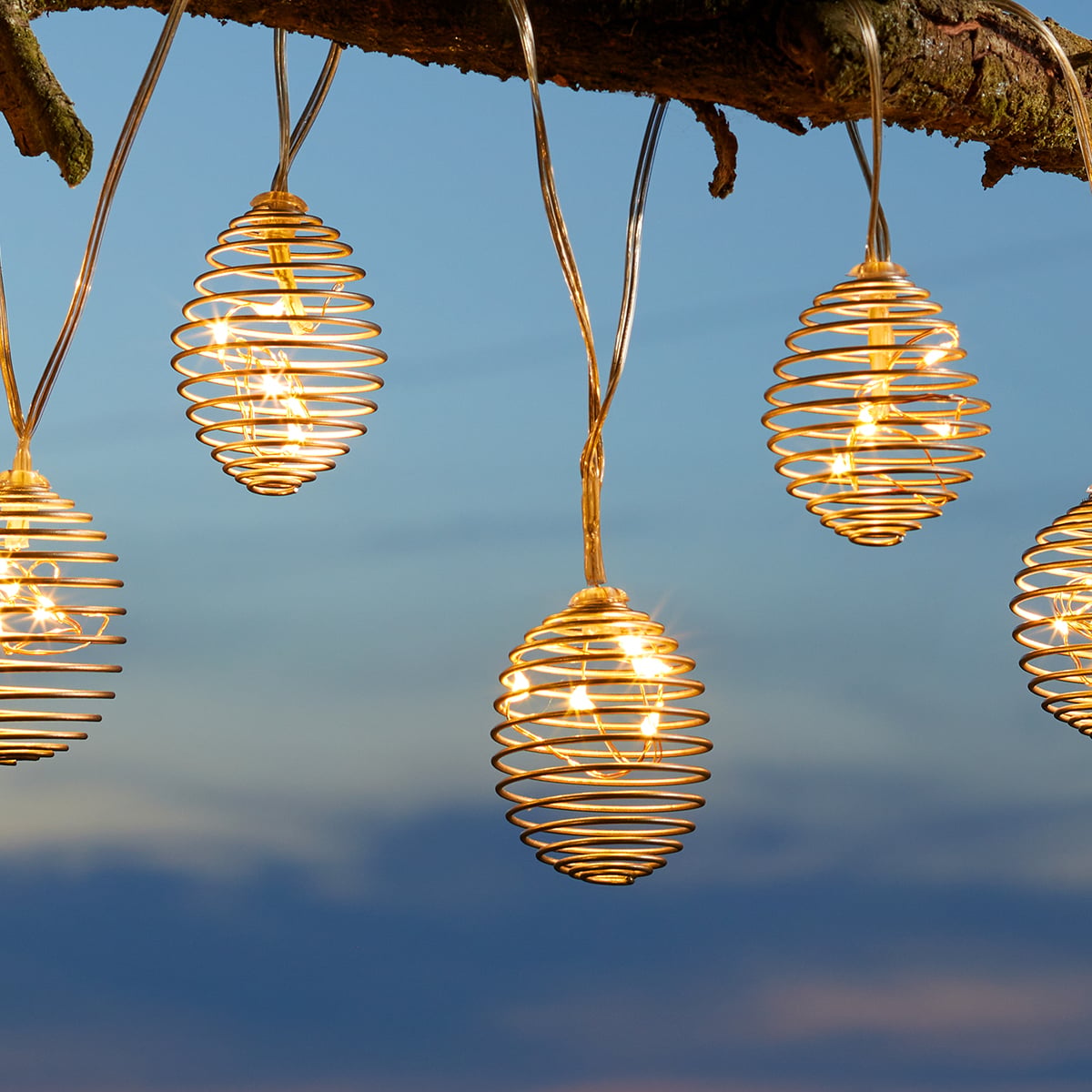 1.8m Solar Spiralites Fairy Lights