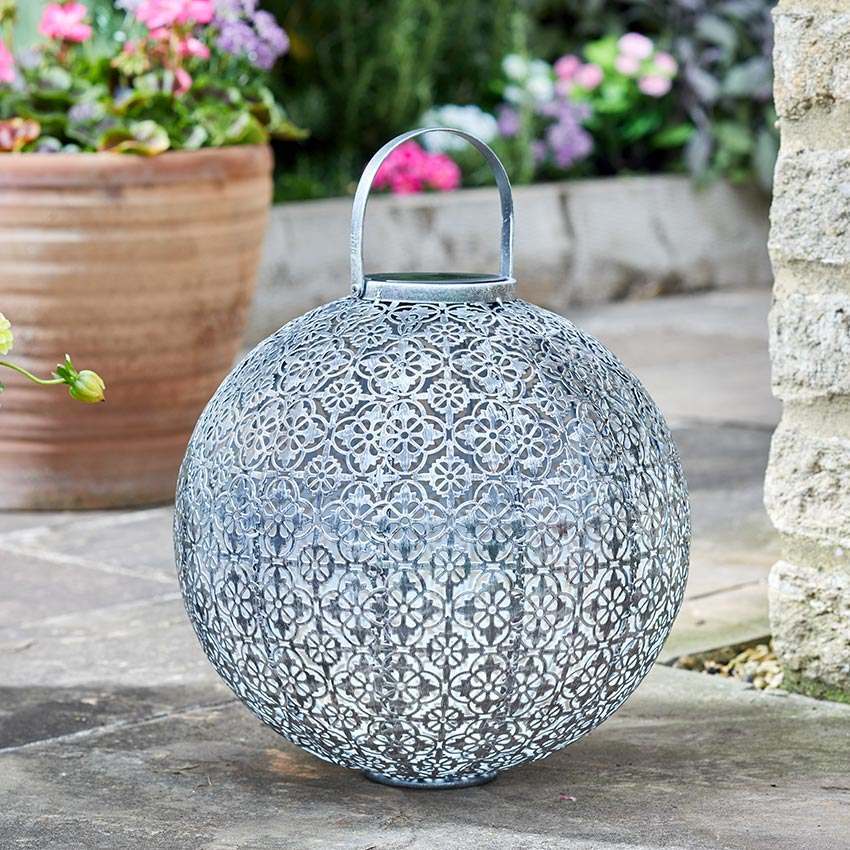 Solar Damasque Lantern, 32cm