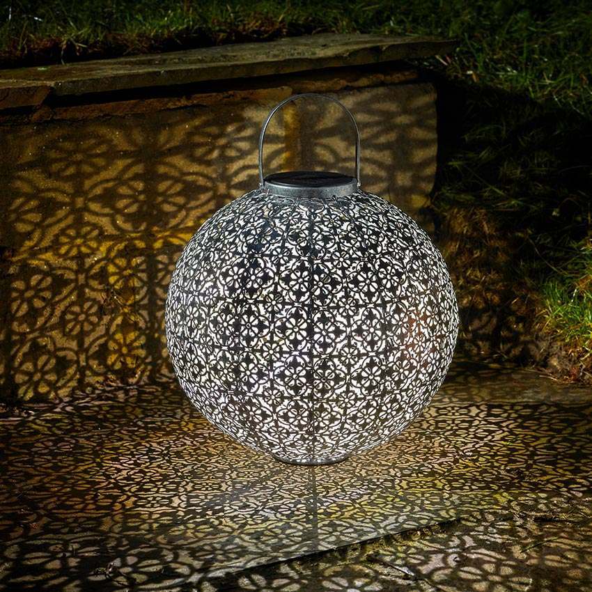 Solar Damasque Lantern, 32cm