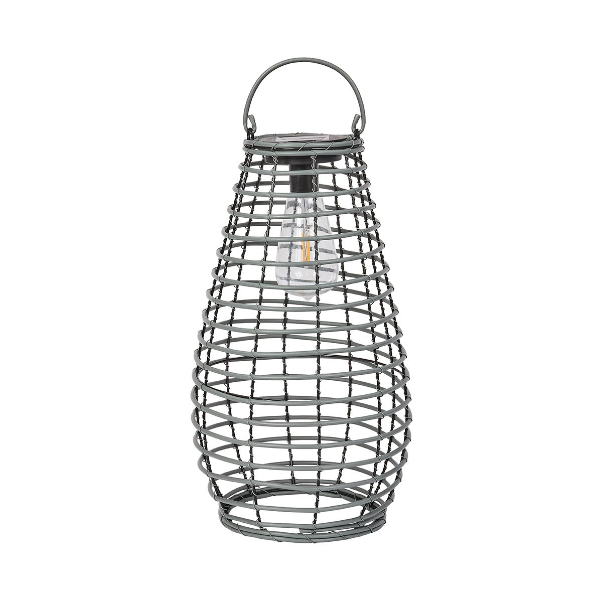 Venus Solar Lantern Rattan Effect 38cm