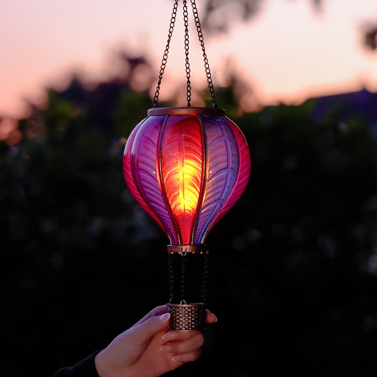 Solar Cool Flame Hanging Balloon Lantern
