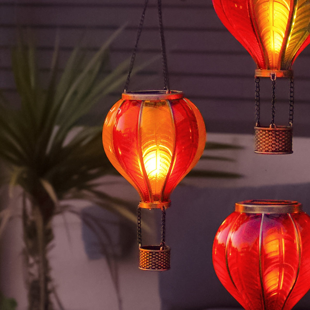 Solar Cool Flame Hanging Balloon Lantern