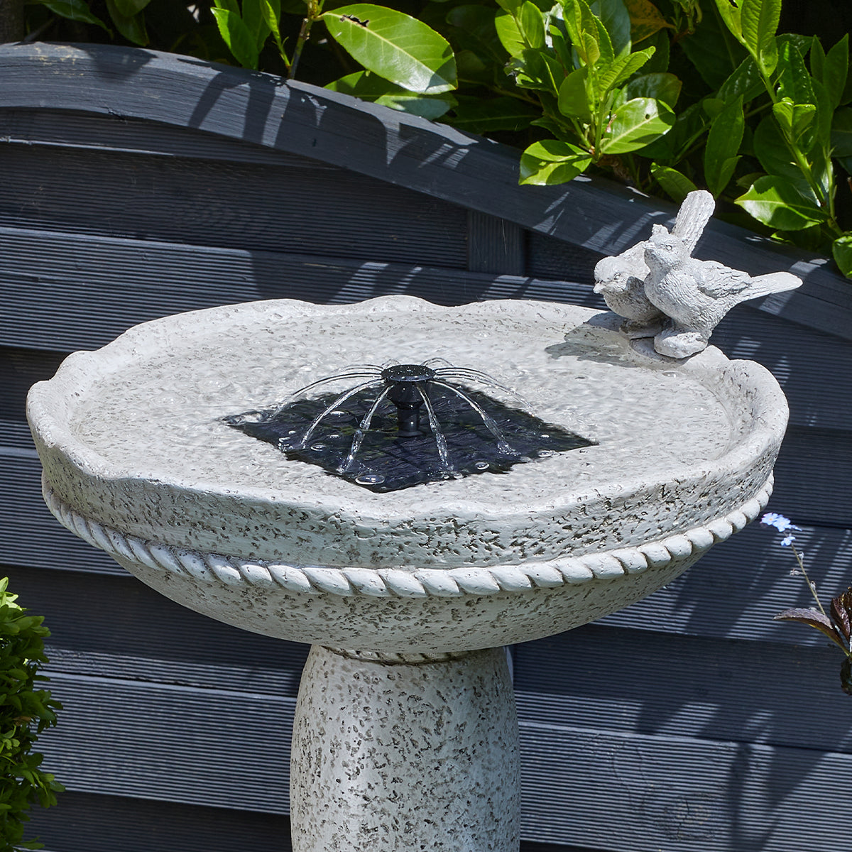 Solar Water Feature Feathered Friends 62cm