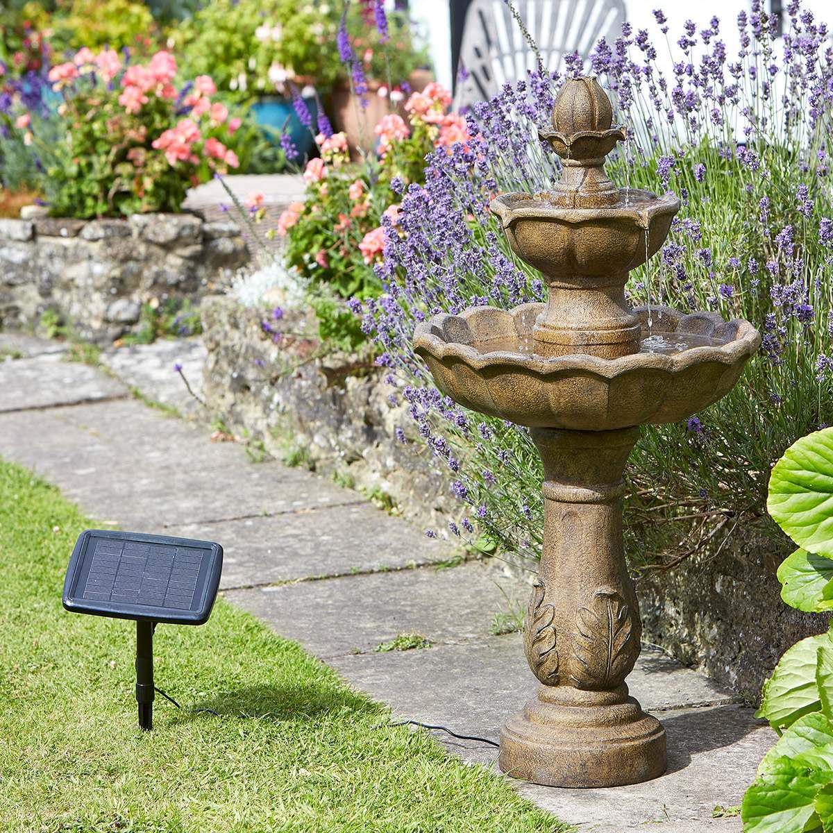 Battery & Solar Water Fountain Kingsbury 98cm