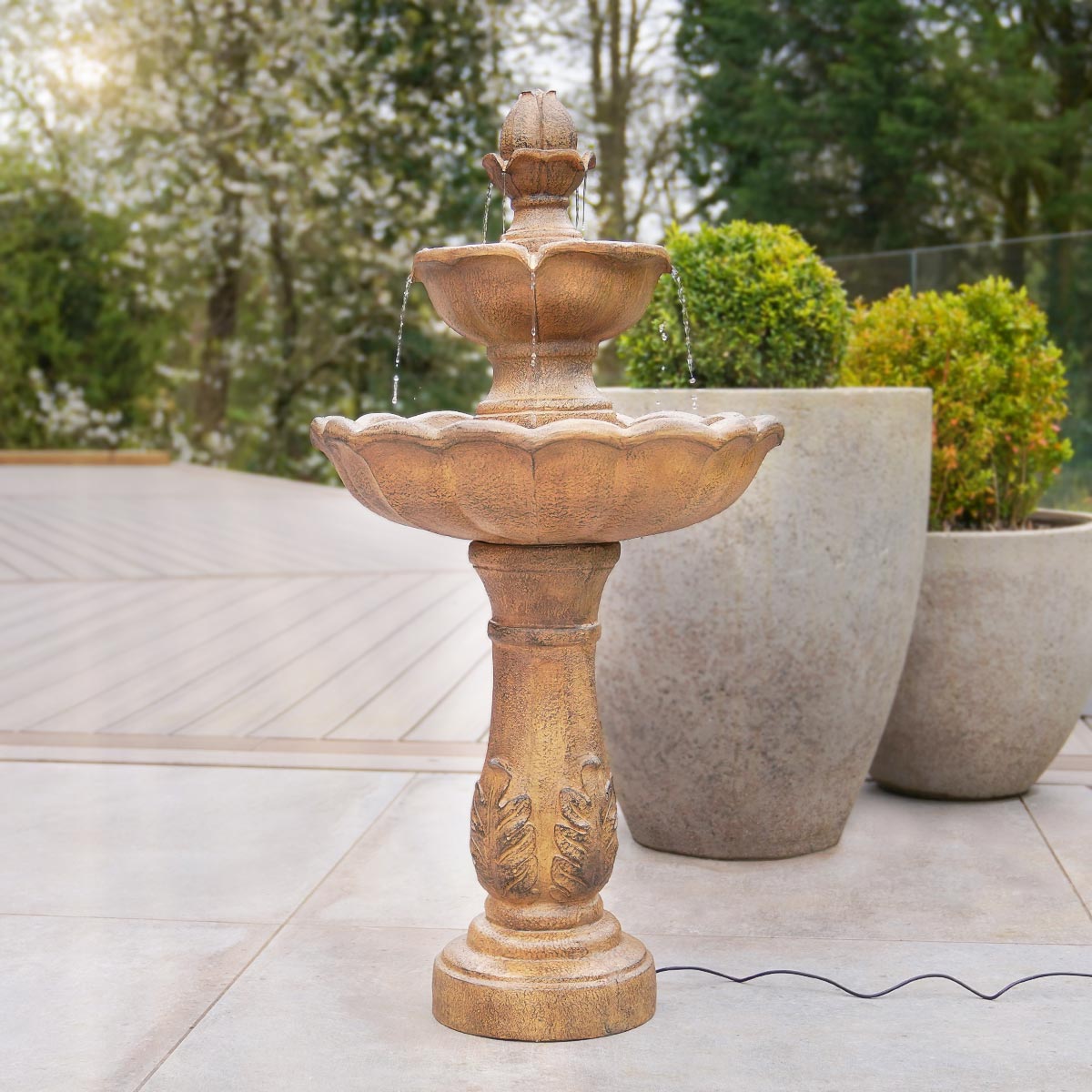 Battery & Solar Water Fountain Kingsbury 98cm