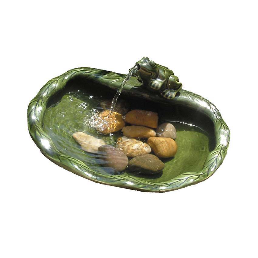 Solar Garden Water Feature Frog 37cm