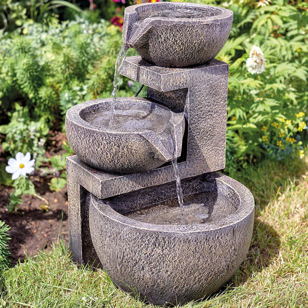 Solar Cascade Water Feature Genoa 49cm