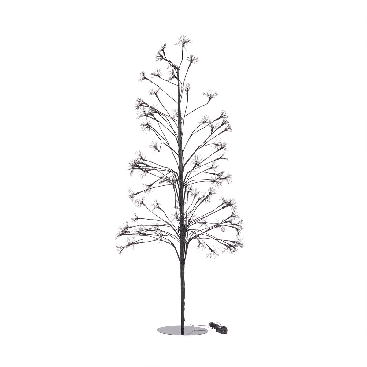 1.8m Black Outdoor LED Twig Christmas Tree with 2400 Warm White LEDs