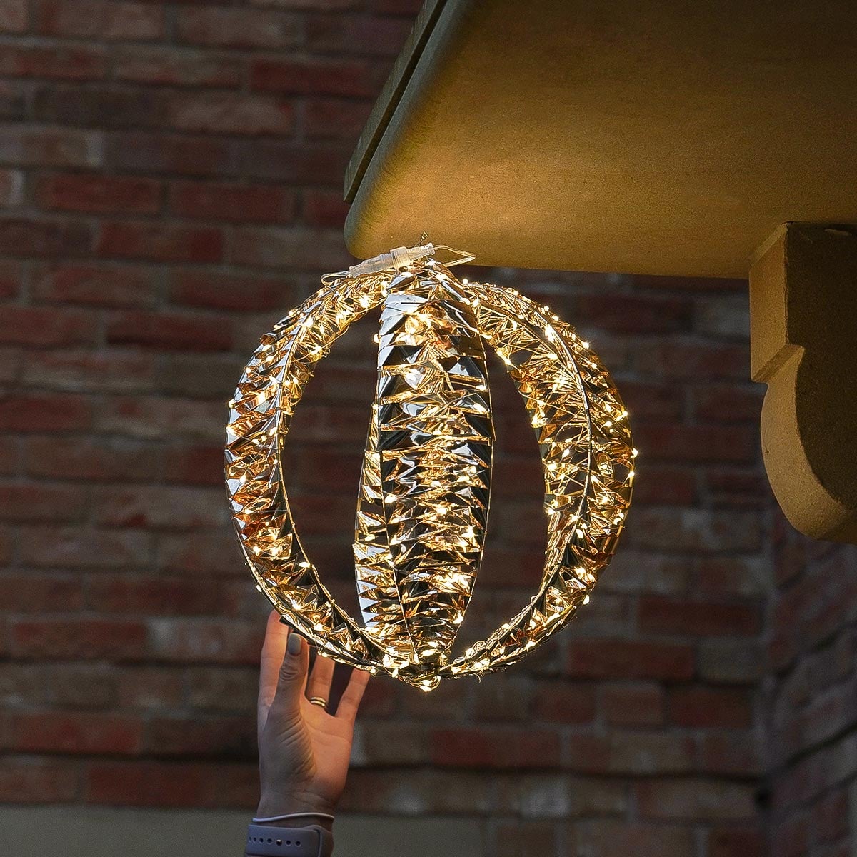 30cm Hanging Globe LED Outdoor Christmas Decoration