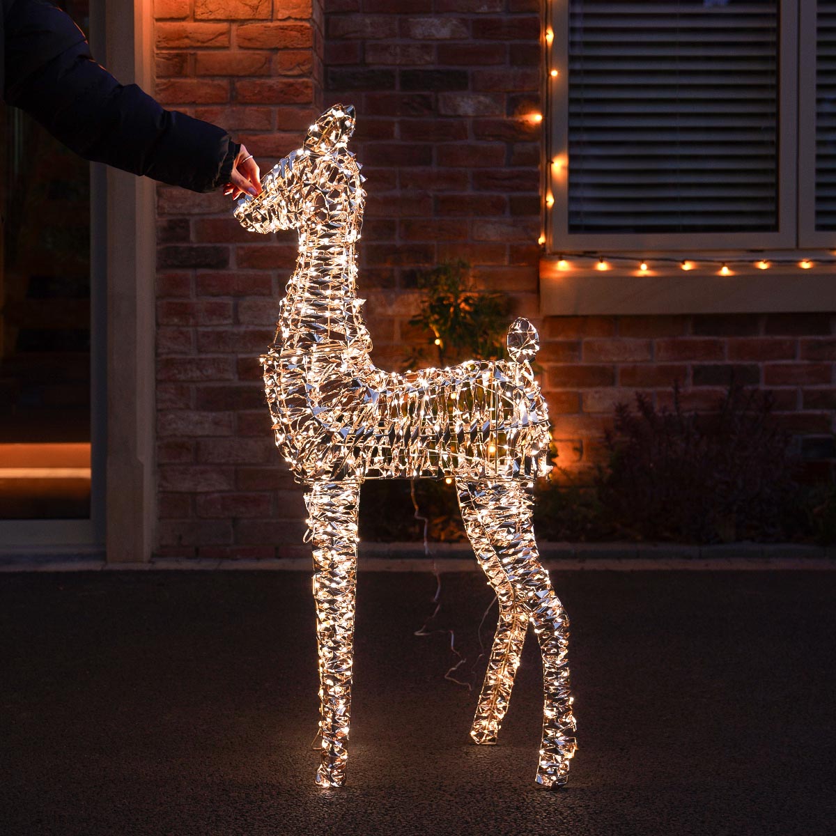 1m Gold Twist Fawn Light up Reindeer