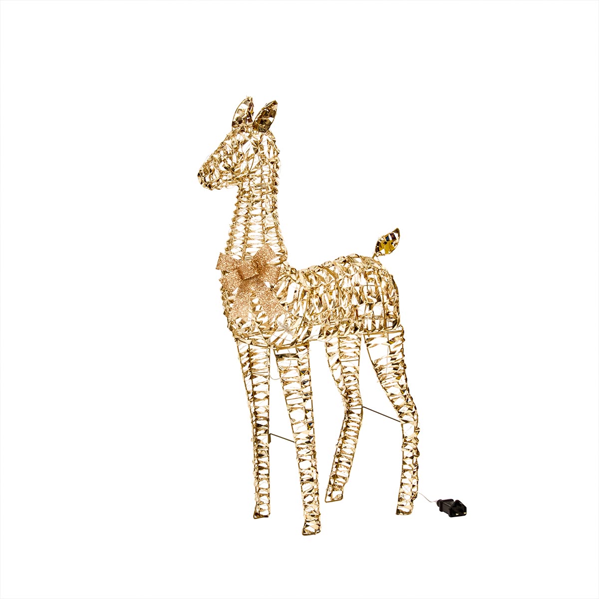 1m Gold Twist Fawn Light up Reindeer