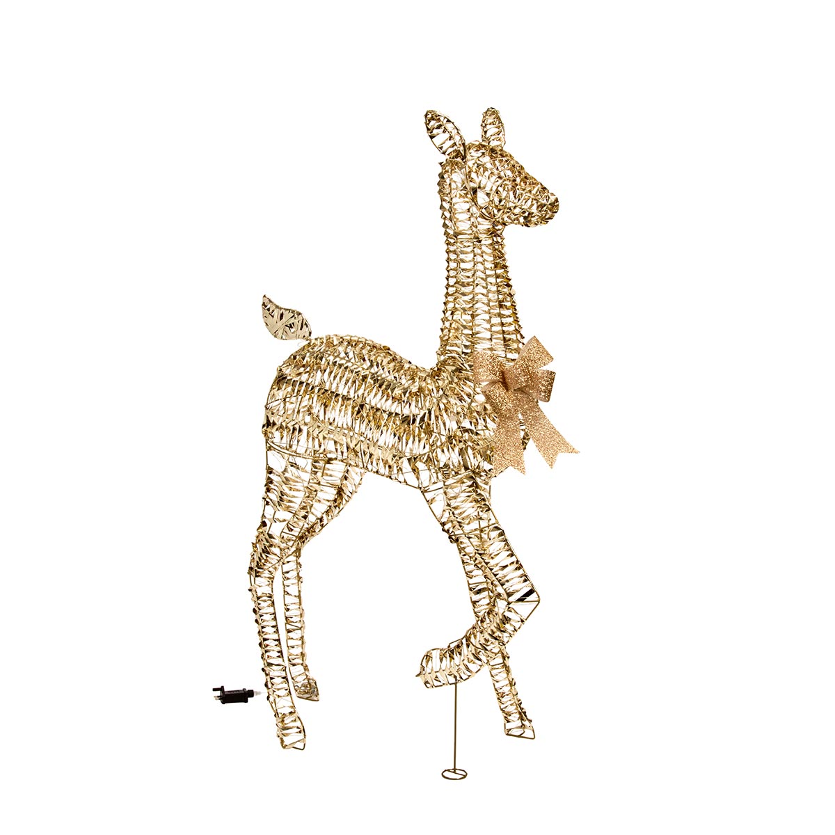 Gold Twist Outdoor Light up Reindeer Family