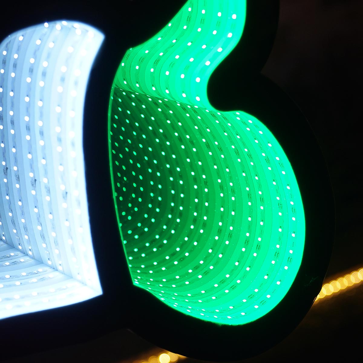 Outdoor Infinity Christmas Light Santa