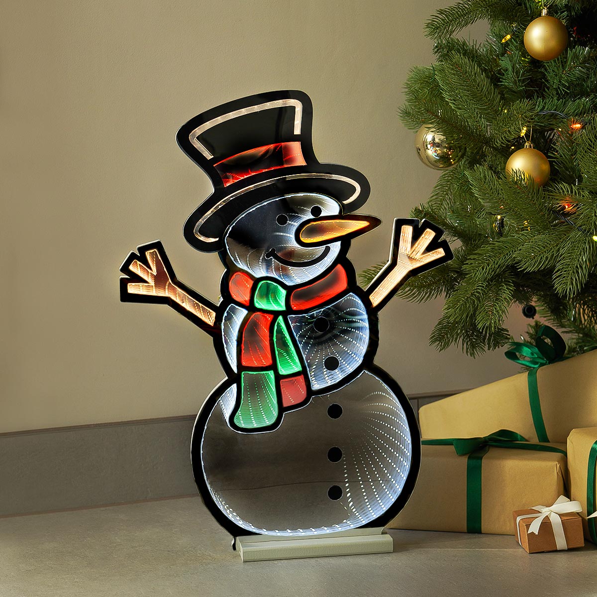 60cm Infinity Christms Light Snowman