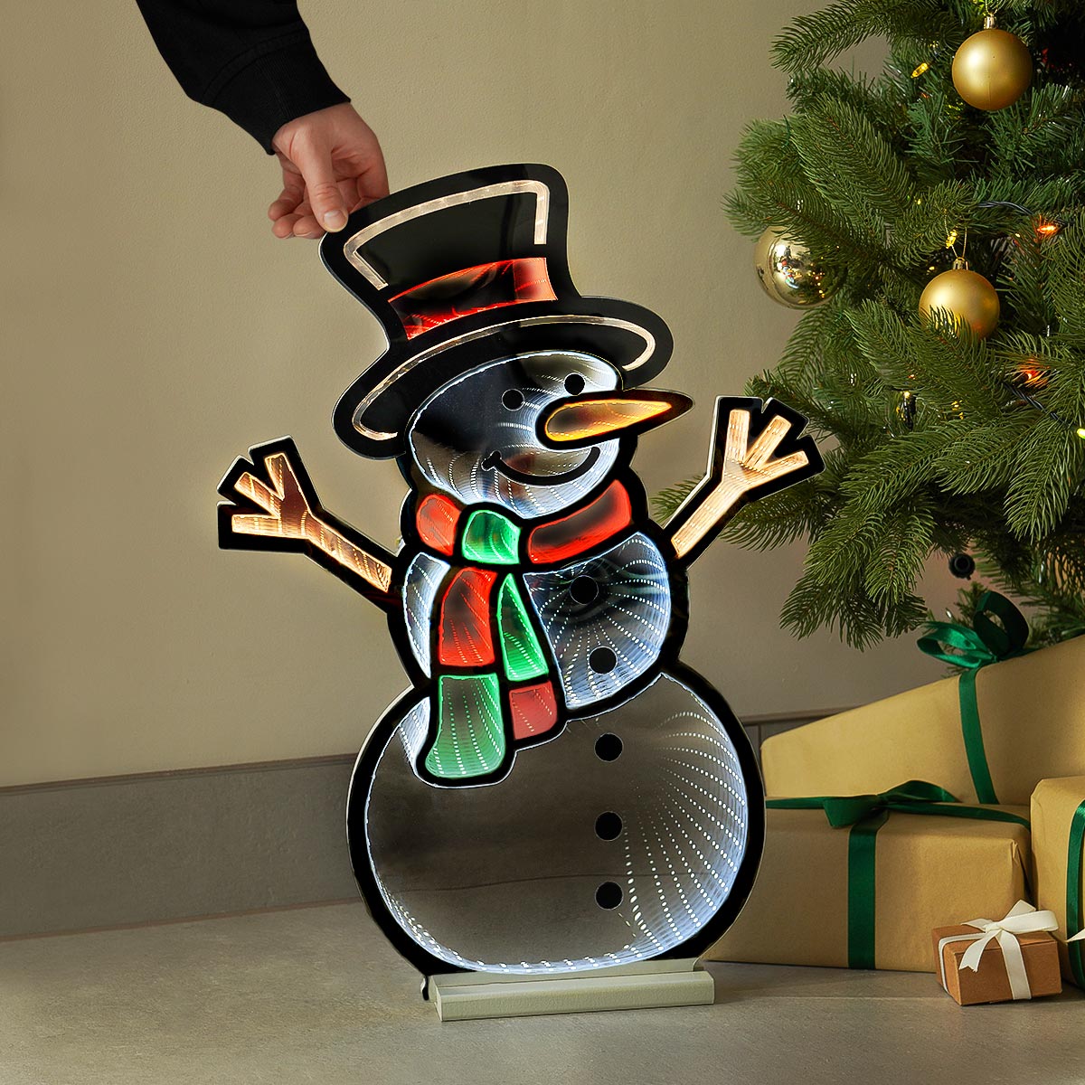 60cm Infinity Christms Light Snowman