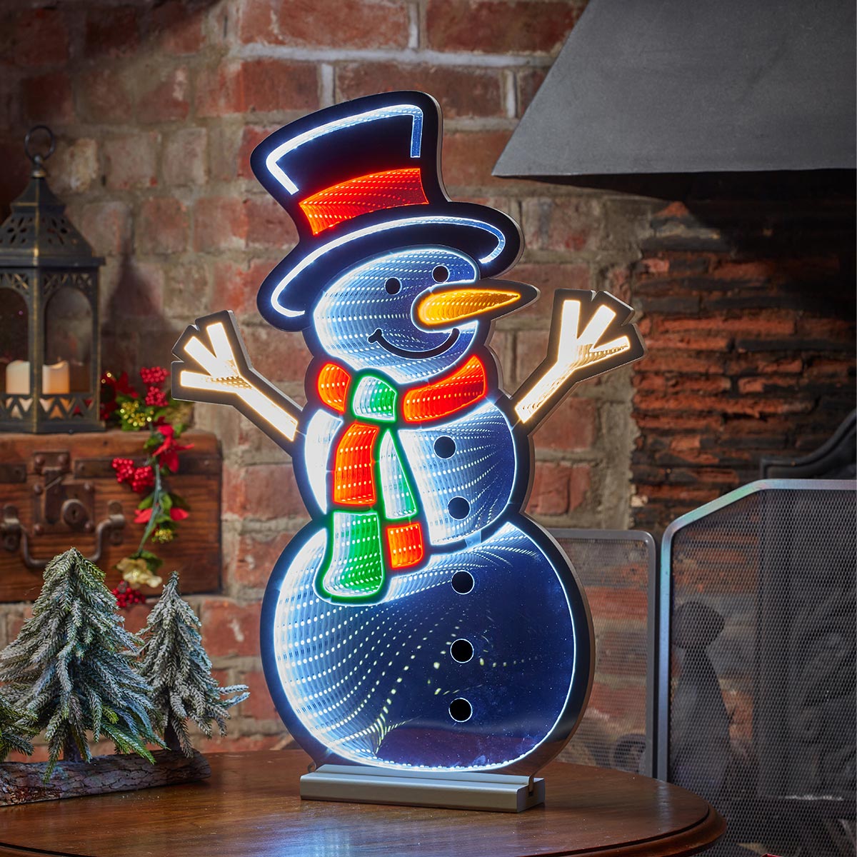 60cm Infinity Christms Light Snowman
