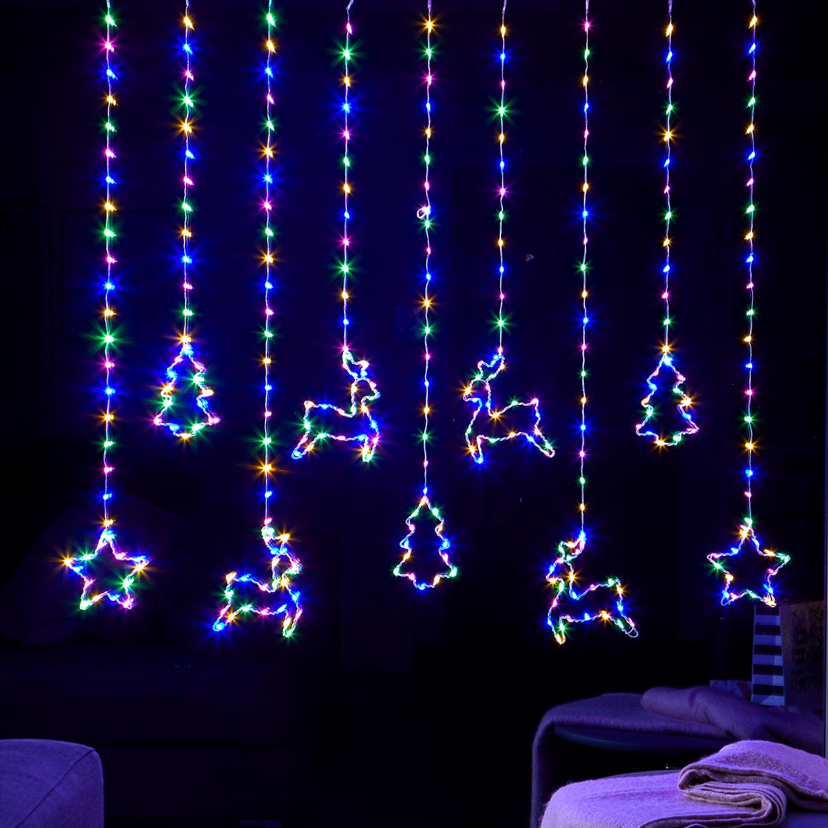 1.2m Festive Characters Micro LED Christmas Window Light