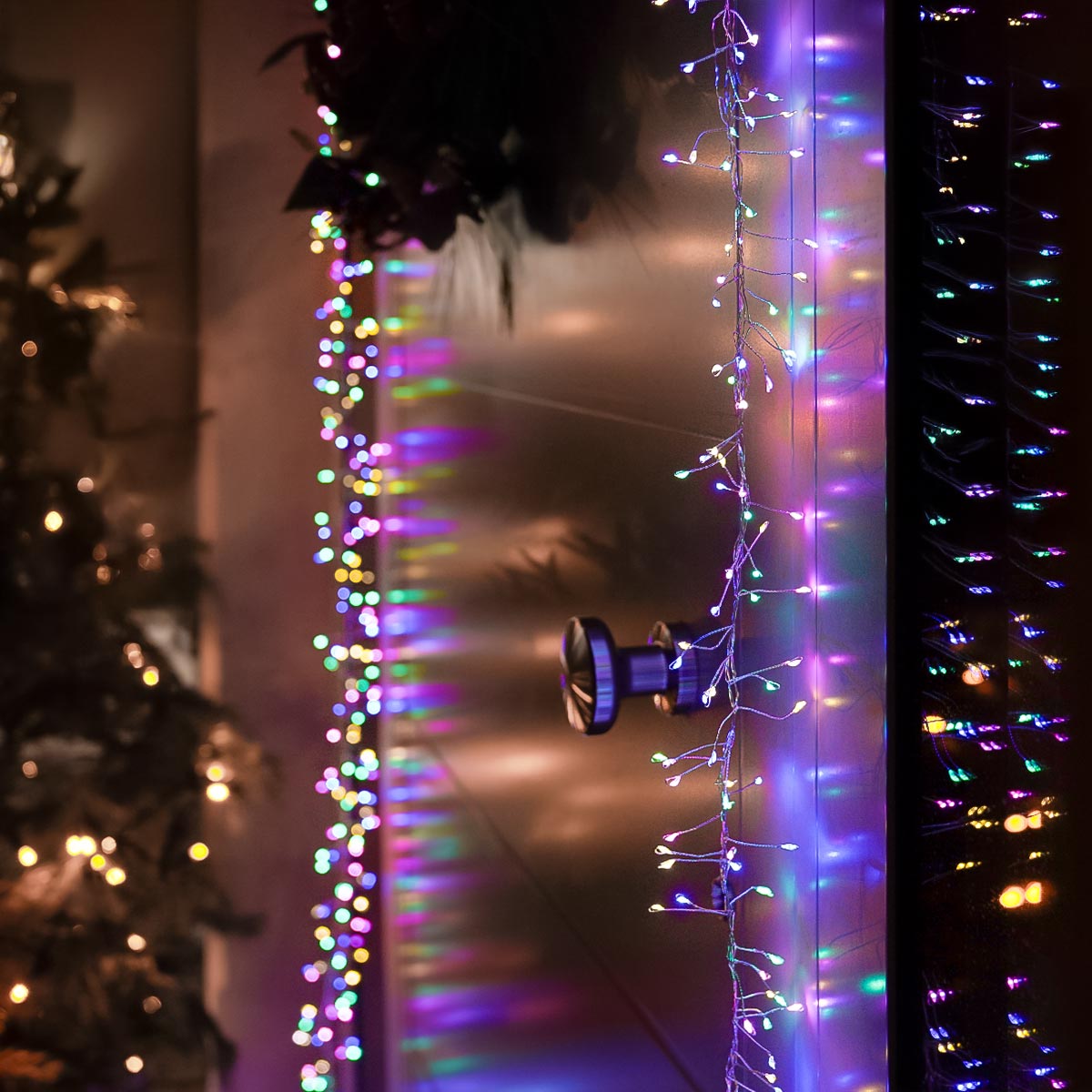 800 LED Outdoor Christmas Cluster Lights for Door Frame 5.5m