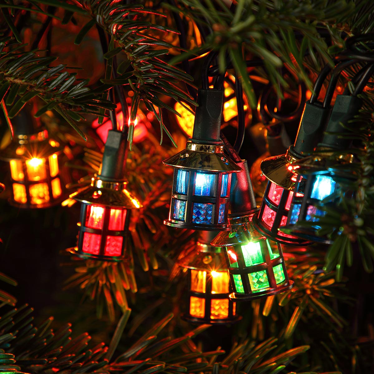 Traditional Victorian Multi Coloured LED Outdoor Christmas Fairy Lights