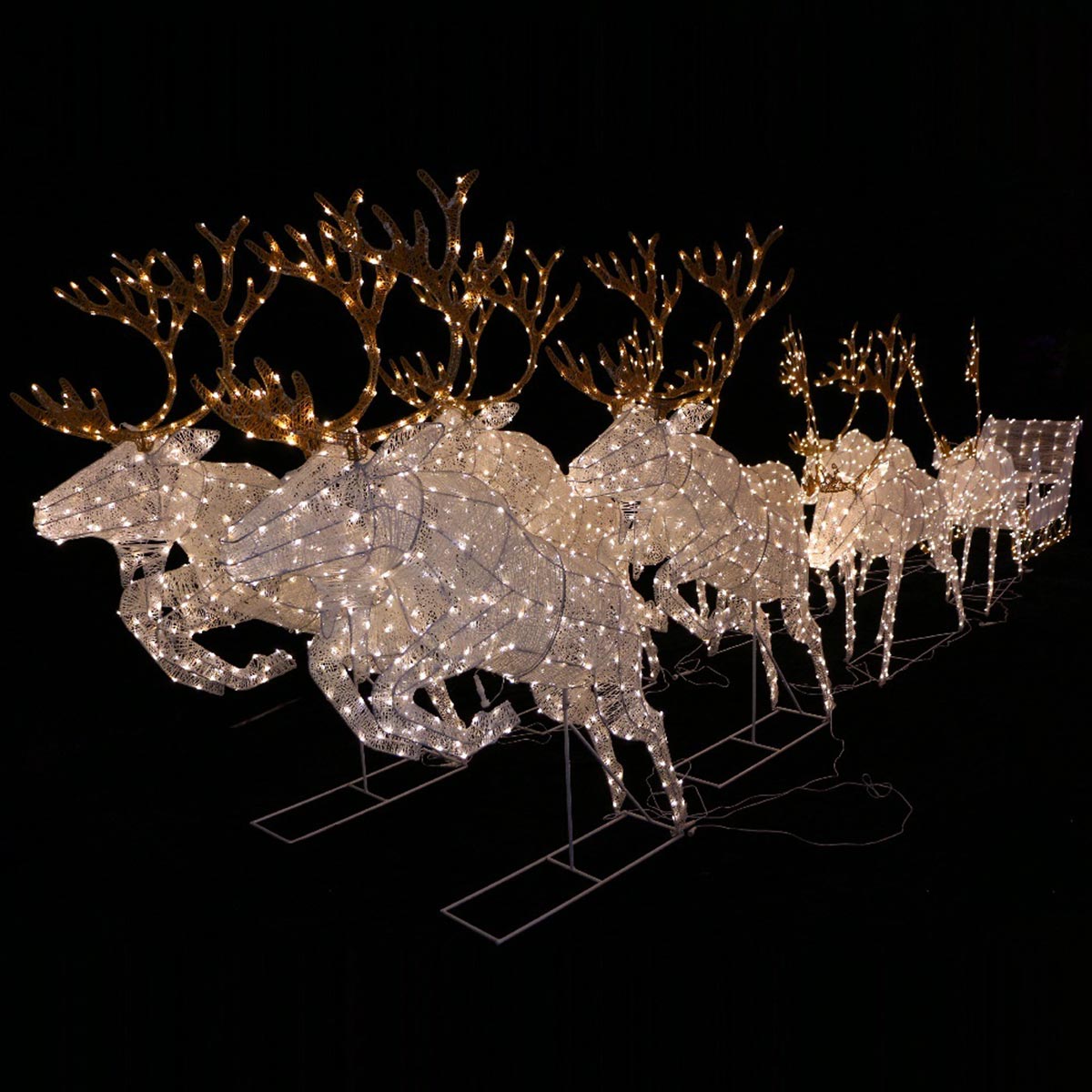 1.7m Dual Colour LED Outdoor Jumping Light up Reindeer