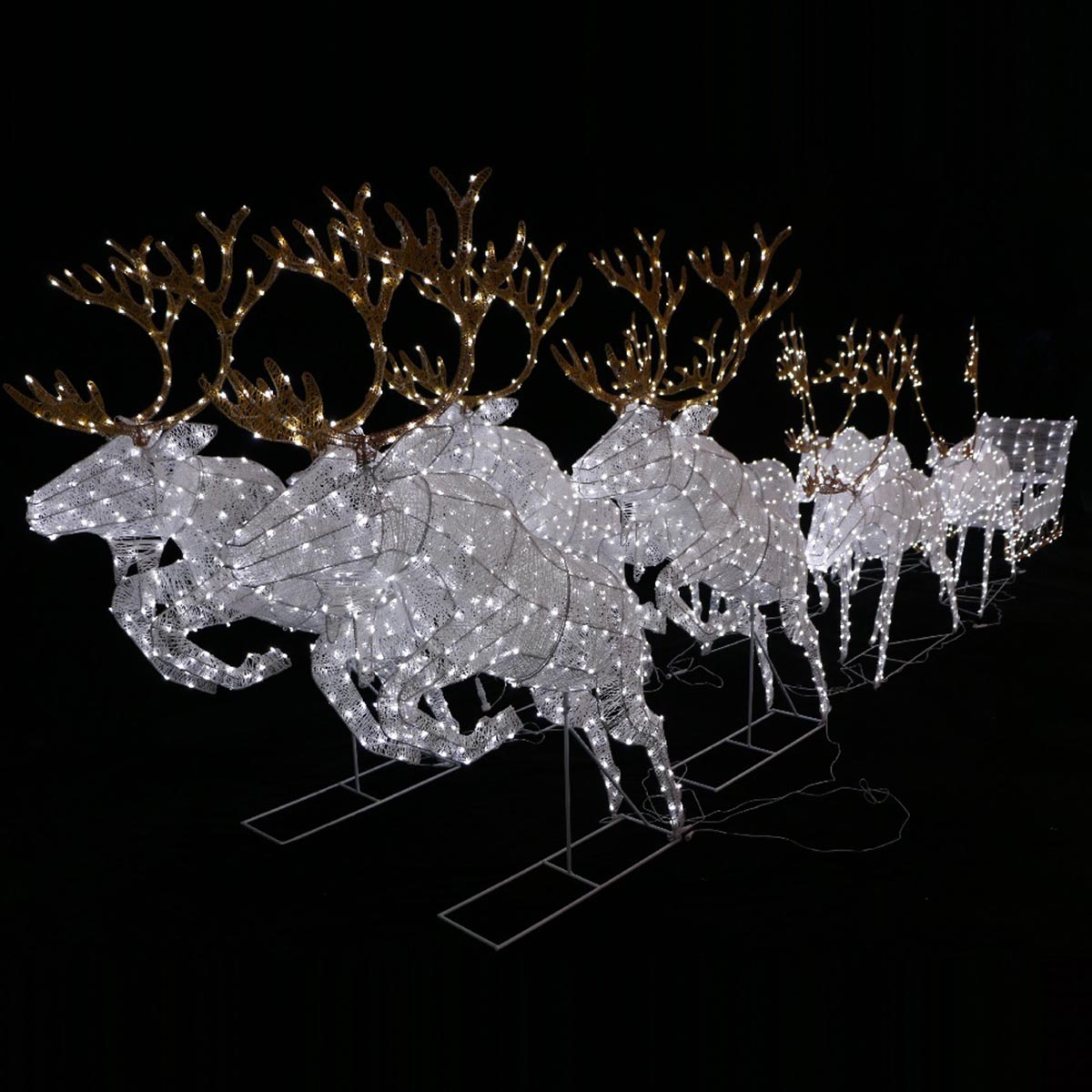 1.7m Dual Colour LED Outdoor Jumping Light up Reindeer
