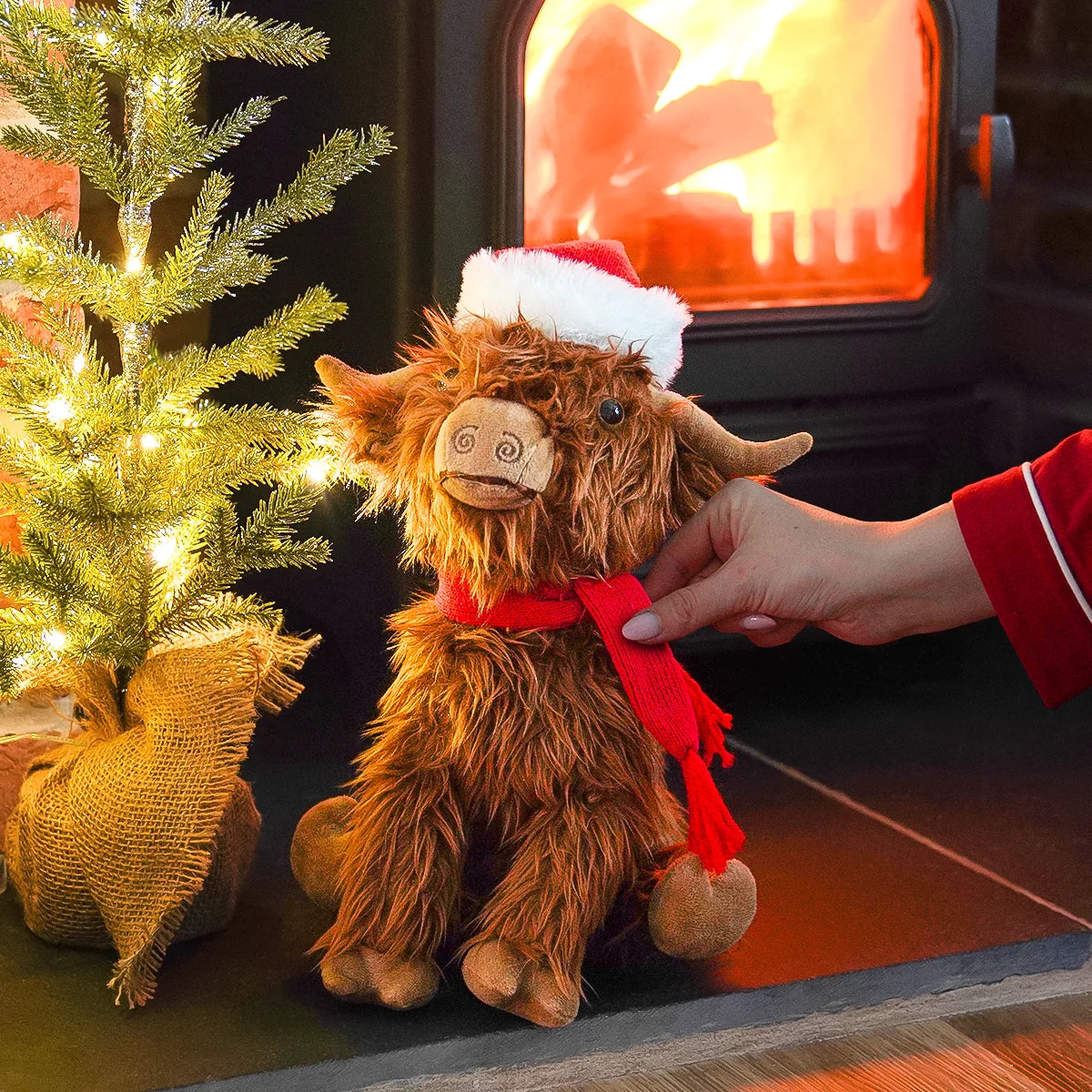 Plush Christmas Decoration Highland Cow Hairy Hector 33cm
