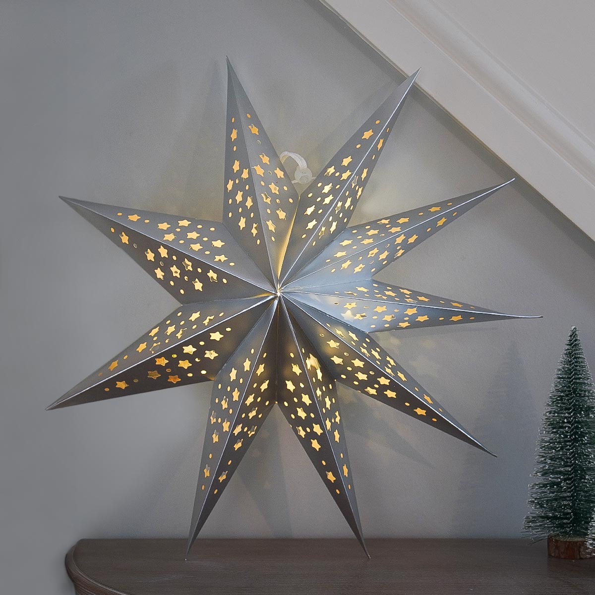 50cm Origami Battery LED Star Light Hanging Christmas Decoration