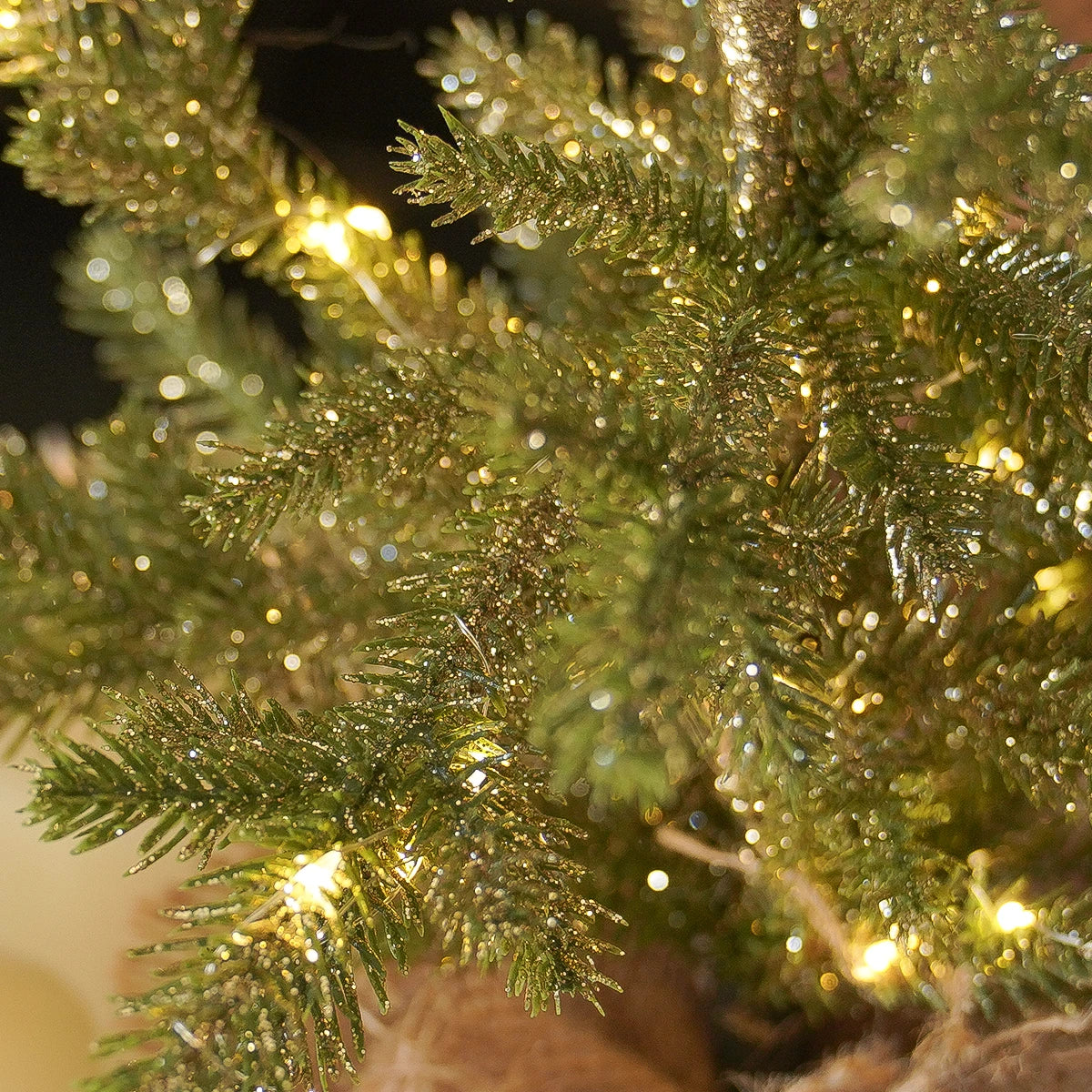 60cm Pre-Lit Mini Christmas Tree Battery Operated Warm White LEDs