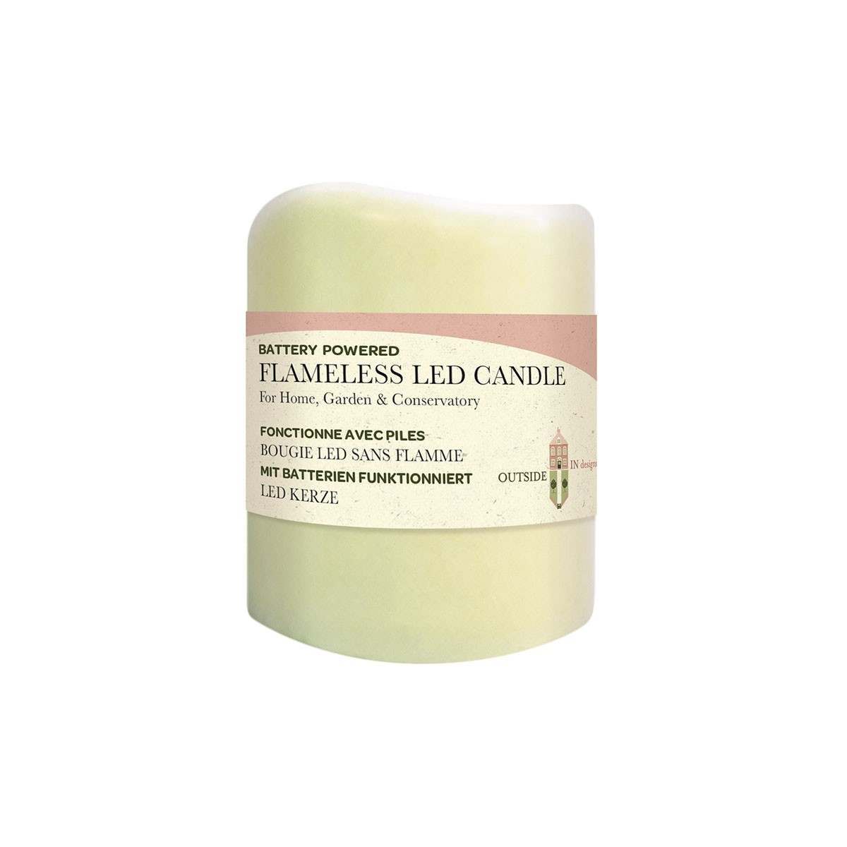 Battery LED Pillar Outdoor Candle 7.5cm