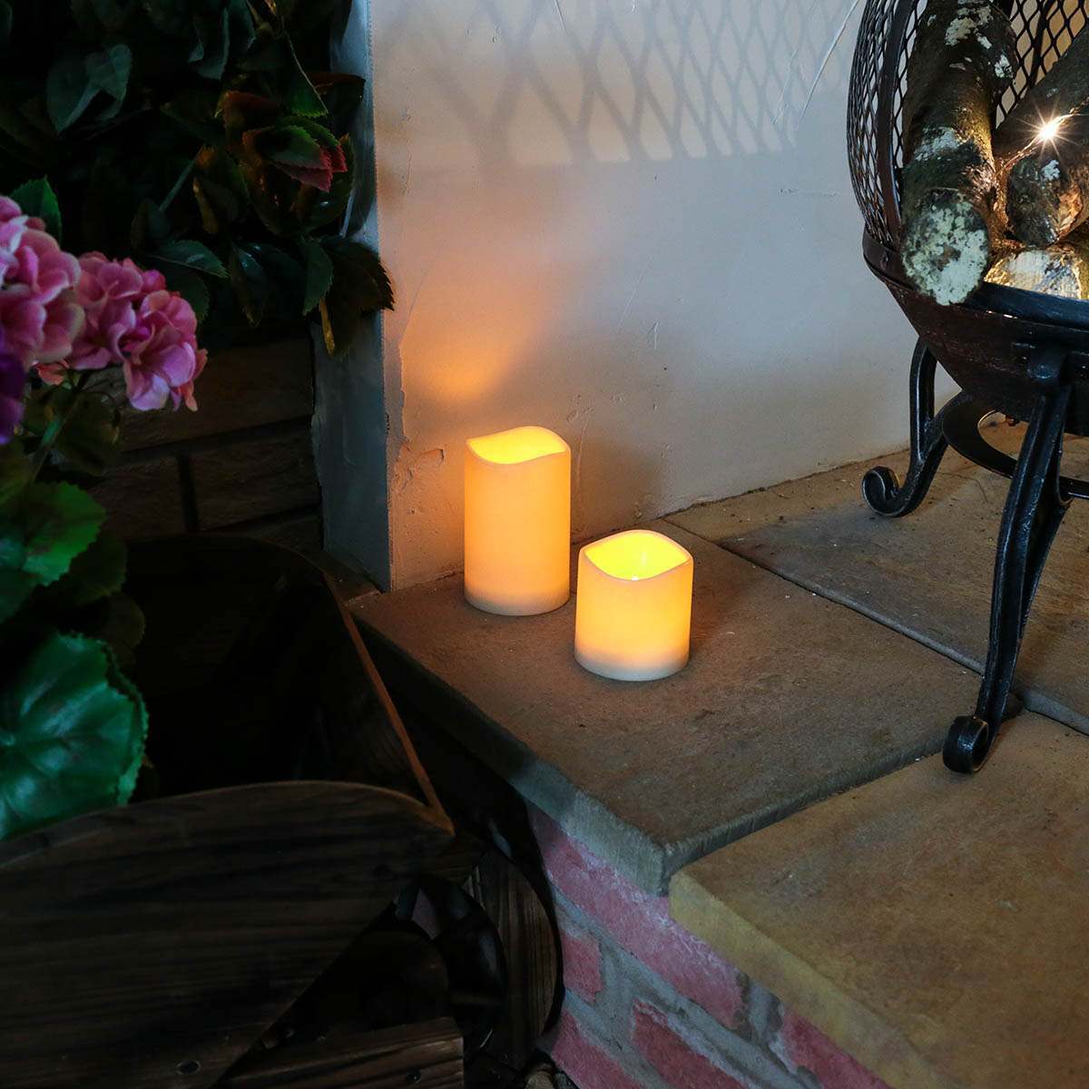 Battery LED Pillar Outdoor Candle 7.5cm