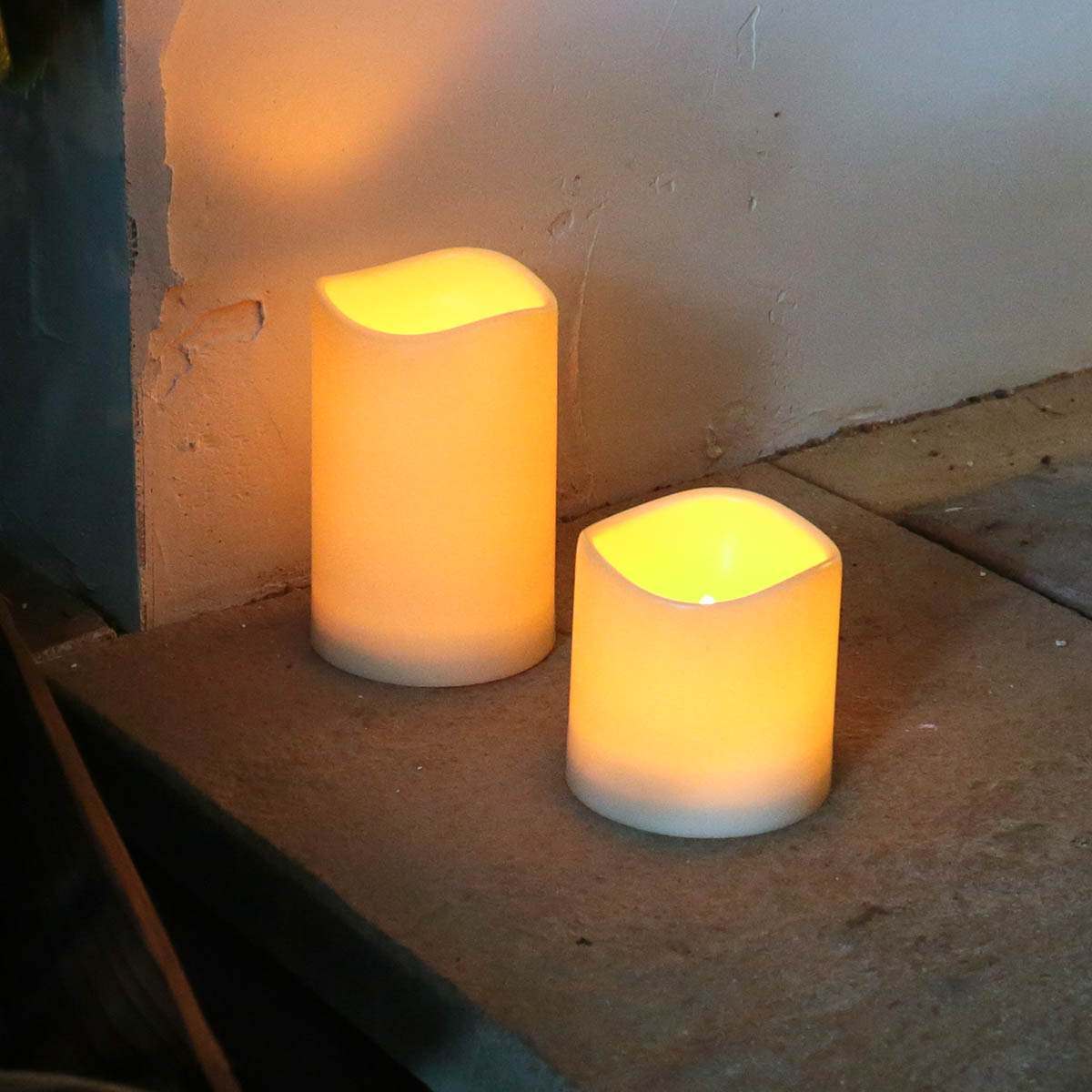 Battery LED Pillar Outdoor Candle 7.5cm
