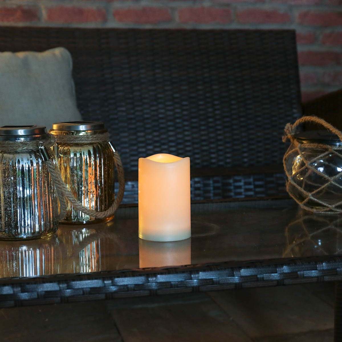 11.5cm Battery LED Pillar Outdoor Candle