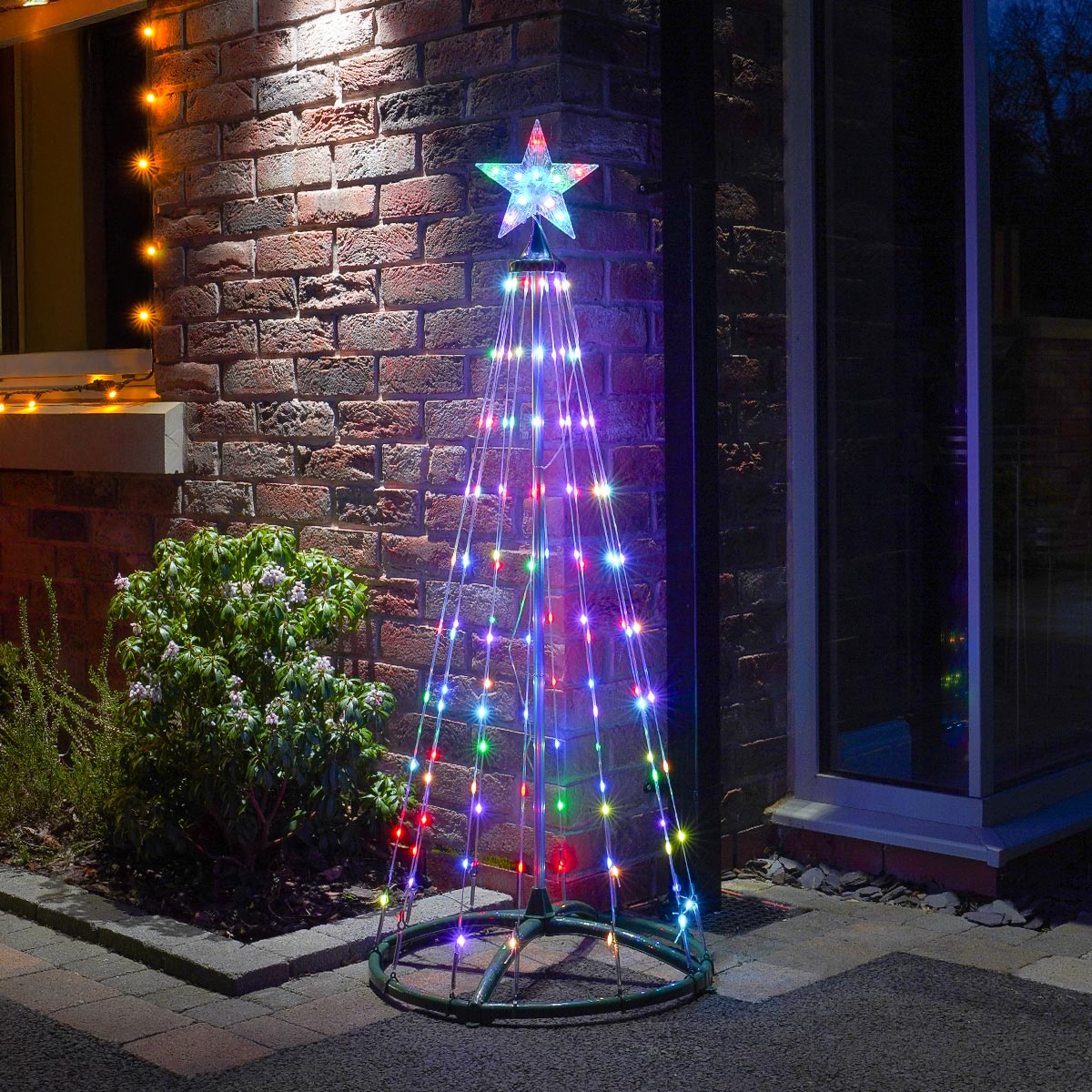 Colour Changing LED Flexi Wire Outdoor Christmas Tree with Remote Control